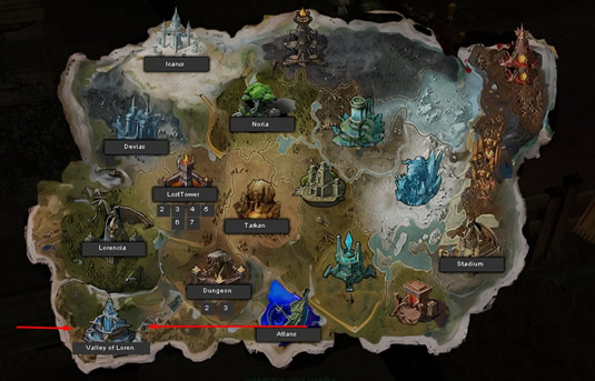 Valley of Loren Map